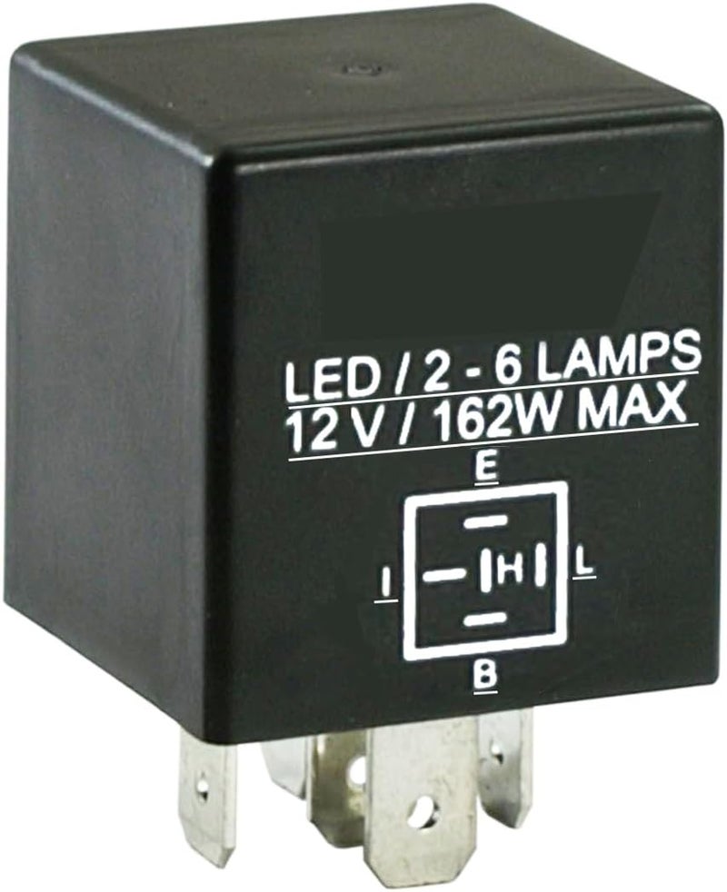 GROBARPART LED Turn Signal Flasher Relay 5 Pin Compatible with Ford F150 98-10 | Compatible with F-250 F-350 F-450 F-550 F250 F350 F450 F550 Super Duty 98-10 | Compatible with RAM 1500 2500 3500 98-10 - Image 1
